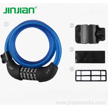 5 Digits Black matte cable Password Cyle Lock